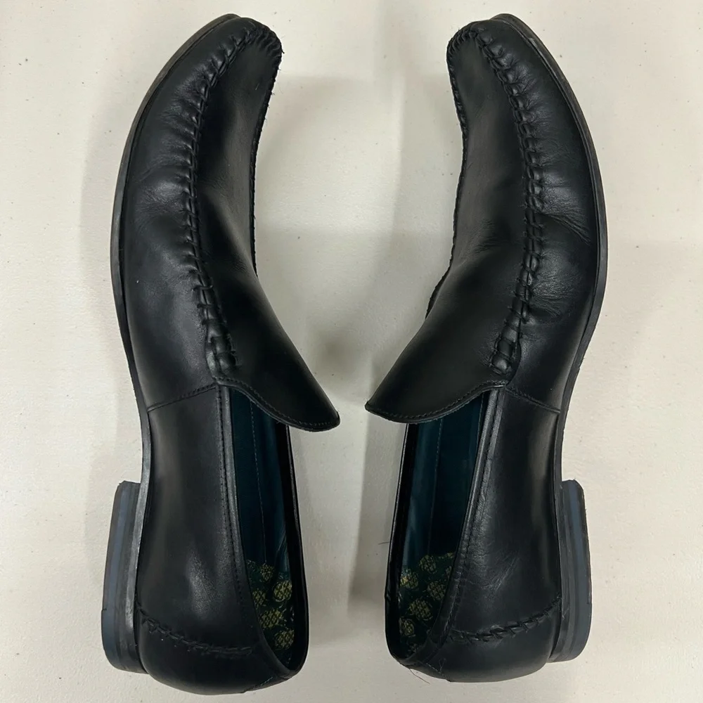 Ted Baker Black‎ Leather Simeen Driving Mocs Loafers Size 11.5